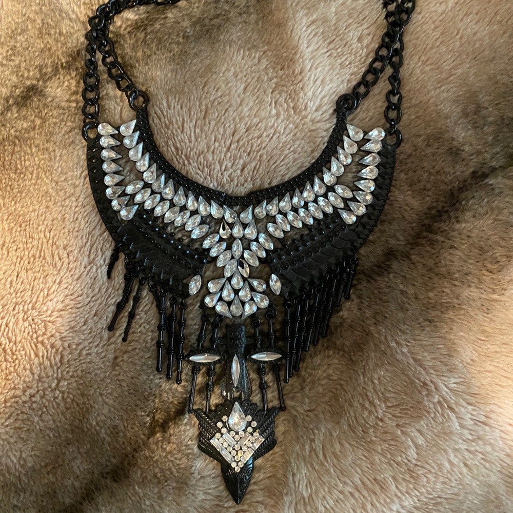 Black chain link necklace